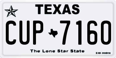 TX license plate CUP7160