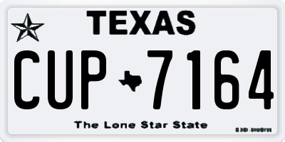 TX license plate CUP7164