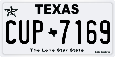TX license plate CUP7169