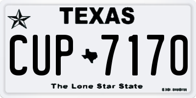 TX license plate CUP7170