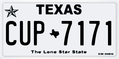 TX license plate CUP7171