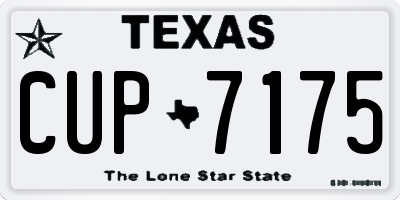 TX license plate CUP7175