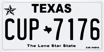 TX license plate CUP7176
