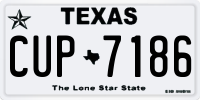TX license plate CUP7186