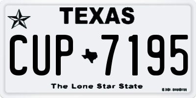 TX license plate CUP7195
