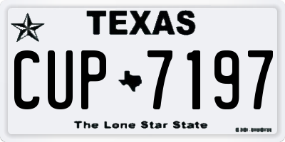 TX license plate CUP7197