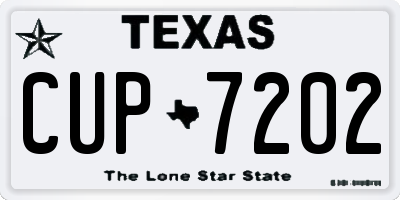 TX license plate CUP7202