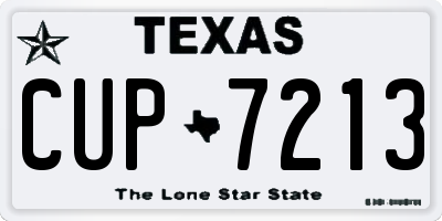 TX license plate CUP7213