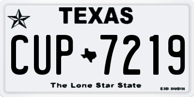 TX license plate CUP7219