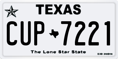 TX license plate CUP7221