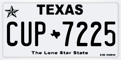 TX license plate CUP7225