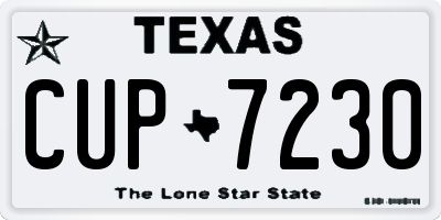 TX license plate CUP7230