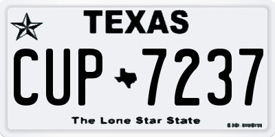 TX license plate CUP7237