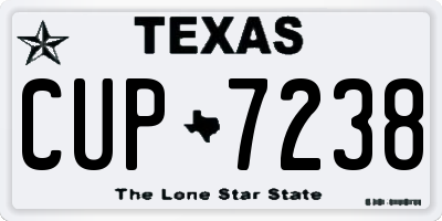 TX license plate CUP7238