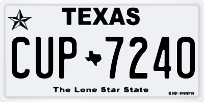 TX license plate CUP7240