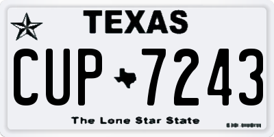 TX license plate CUP7243