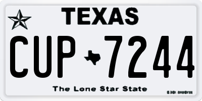 TX license plate CUP7244