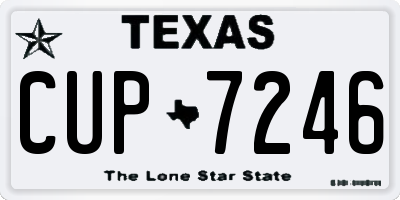TX license plate CUP7246