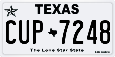 TX license plate CUP7248