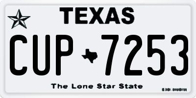 TX license plate CUP7253