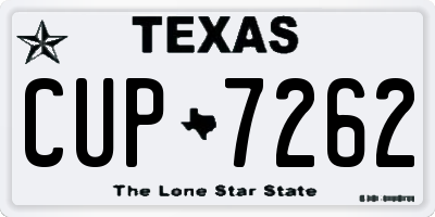 TX license plate CUP7262