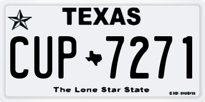 TX license plate CUP7271