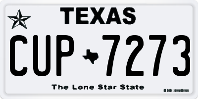 TX license plate CUP7273