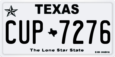 TX license plate CUP7276