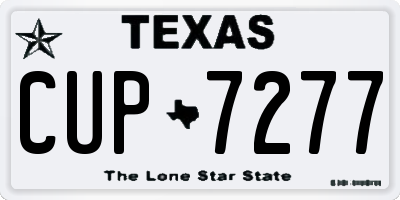TX license plate CUP7277