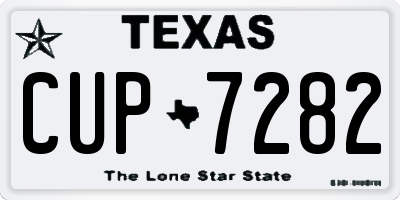 TX license plate CUP7282