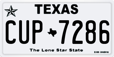 TX license plate CUP7286