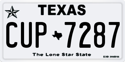 TX license plate CUP7287