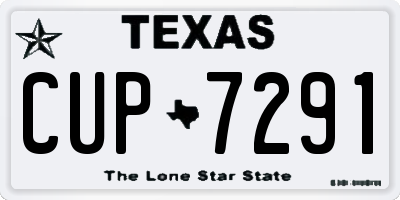 TX license plate CUP7291