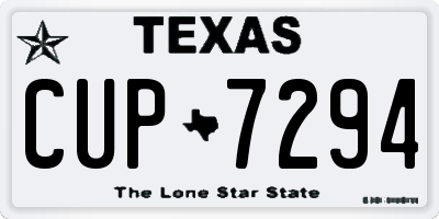 TX license plate CUP7294