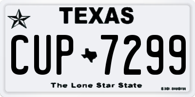 TX license plate CUP7299