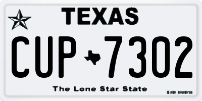 TX license plate CUP7302