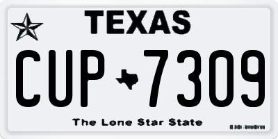 TX license plate CUP7309