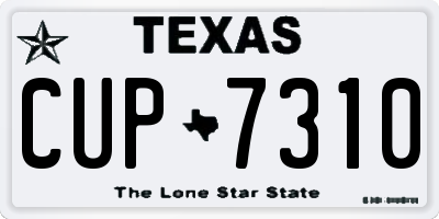 TX license plate CUP7310