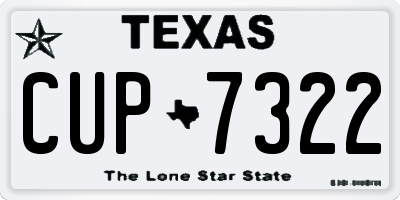 TX license plate CUP7322