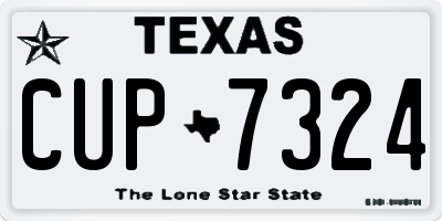 TX license plate CUP7324