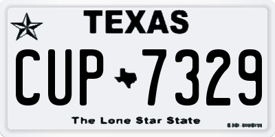 TX license plate CUP7329