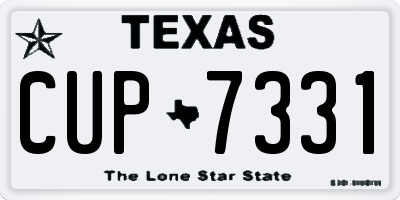 TX license plate CUP7331