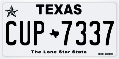 TX license plate CUP7337