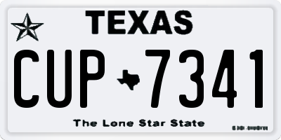 TX license plate CUP7341
