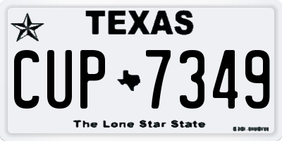 TX license plate CUP7349