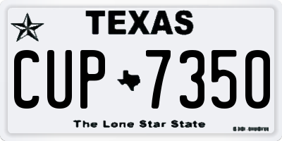 TX license plate CUP7350