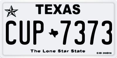 TX license plate CUP7373