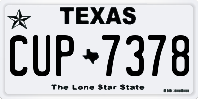 TX license plate CUP7378