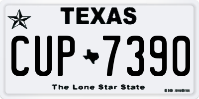 TX license plate CUP7390