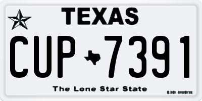 TX license plate CUP7391